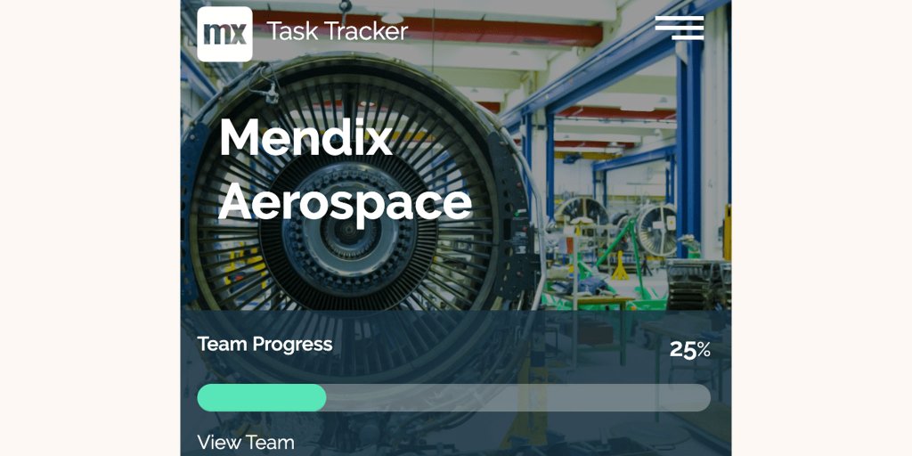Bildet viser en app utviklet på Mendix plattformen