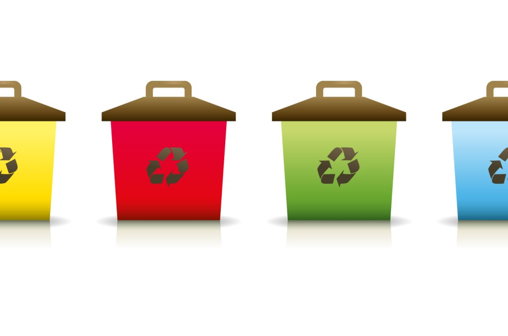 Bildet viser søppelkasser