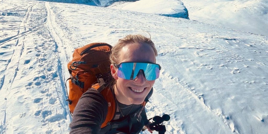 Bilde tatt av Heidi fra skibakken med utsikt bak seg