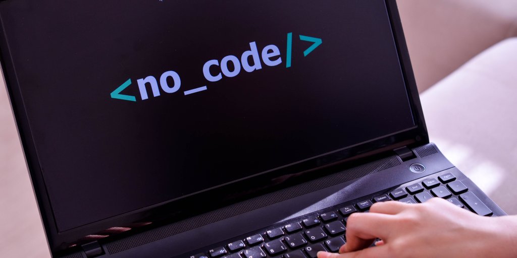 no code development, computer screen