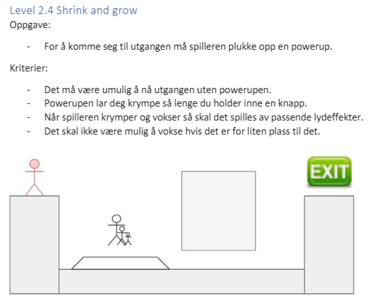 Eksempel på en av oppgave-beskrivelsene elevene fikk