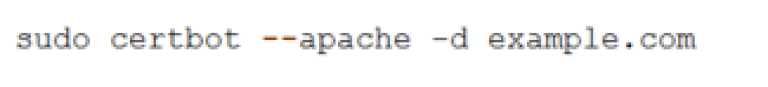 Create apache ssl certificate for example.com with let's encrypt