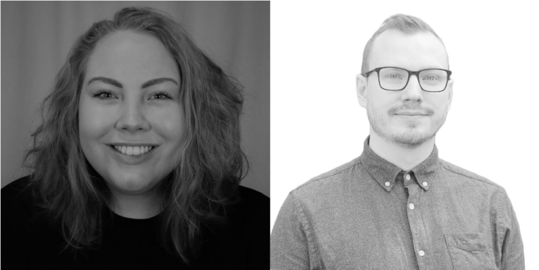 Bilde av AI-ekspertene og søskenparet Rebekka og Robin Olsson Omslandseter.