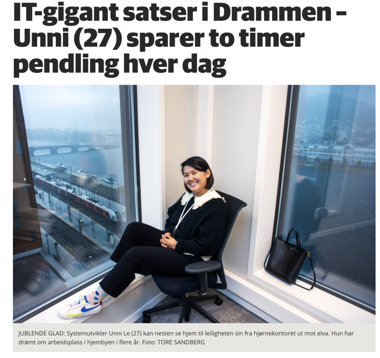 Skjermbilde fra artikkel i DT.no