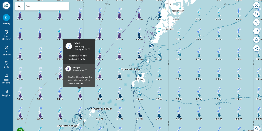Bølgevarsel med BarentsWatch
